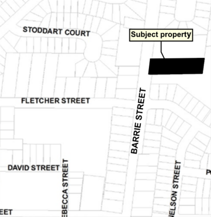 Map illustrating subject property. 