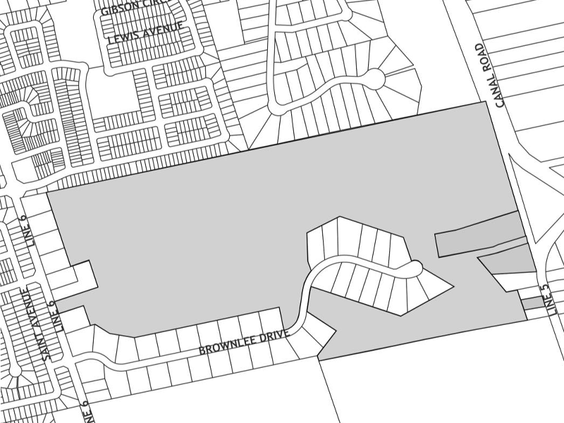Location map of subject properties