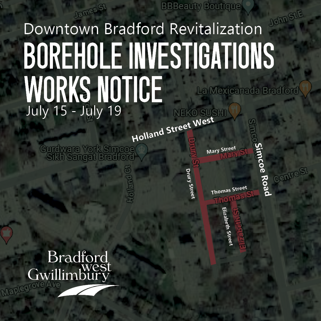 Map of borehole investigation site