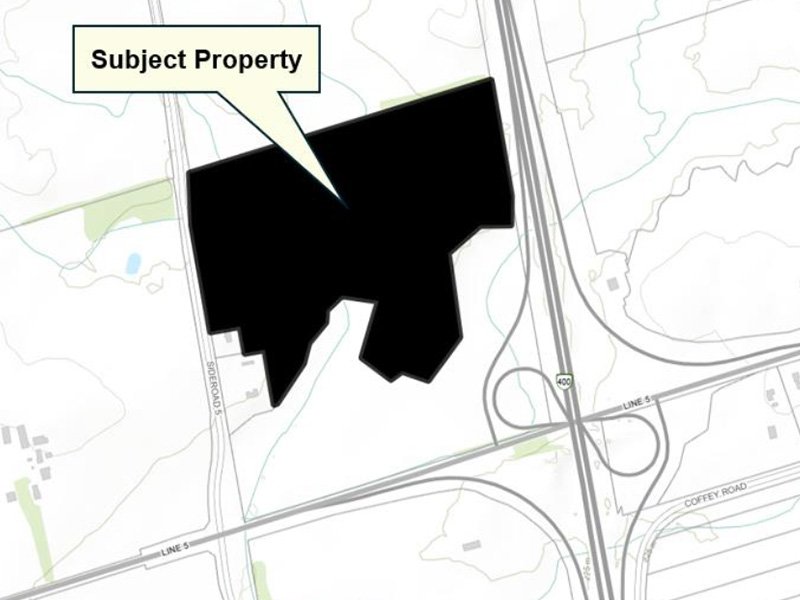 Image of subject Property outlined on map