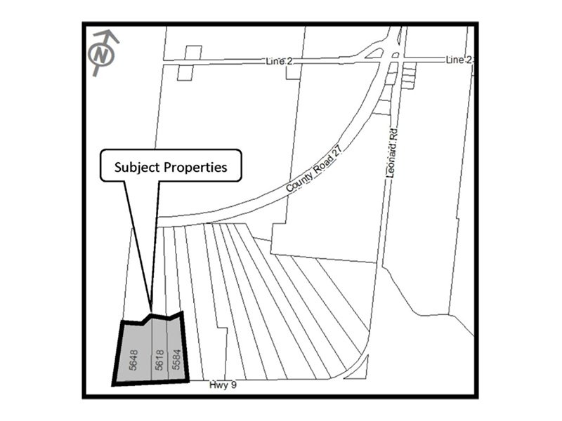 Image of proposed area for zoning by-law