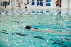 child swimming