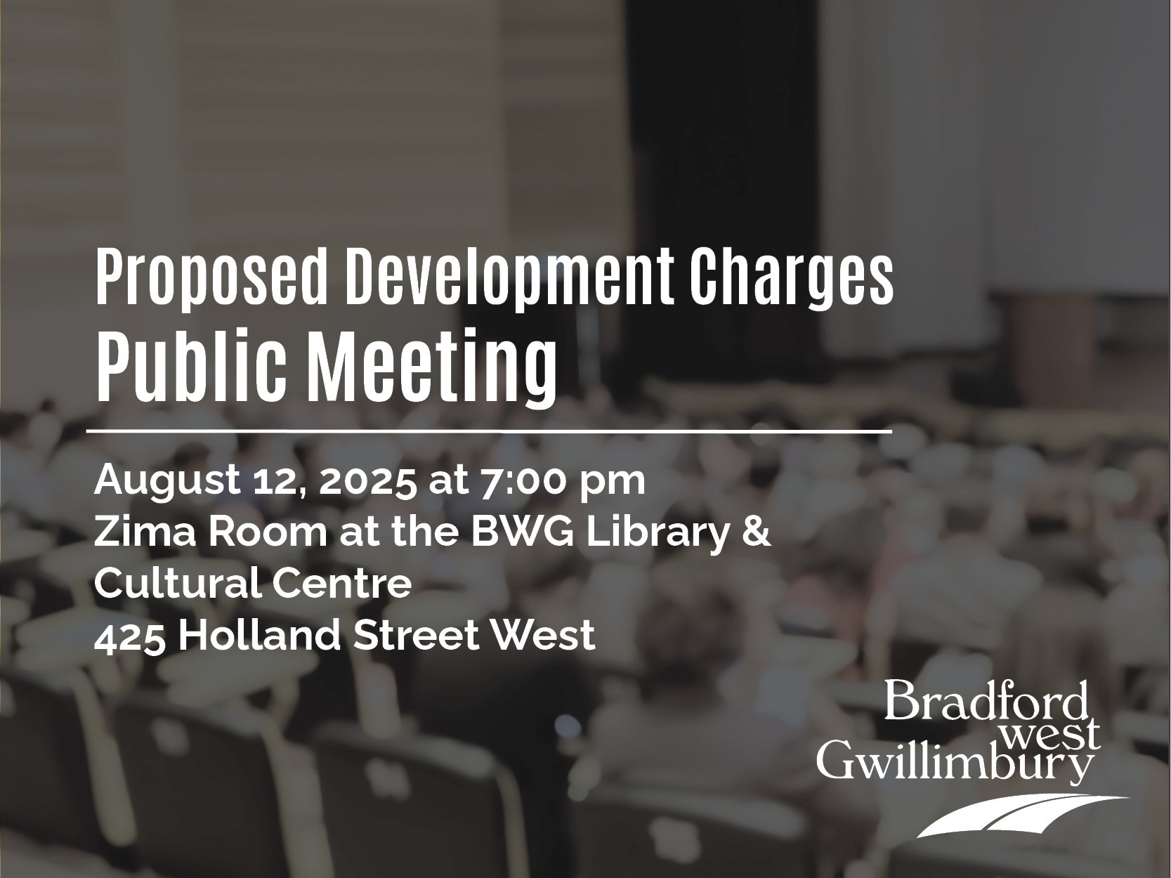 graphic with people in public meeting and meeting date of august 12