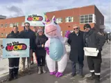 Mayor Leduc and Enforcement staff celebrating On The Move