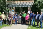 group in front of trail head