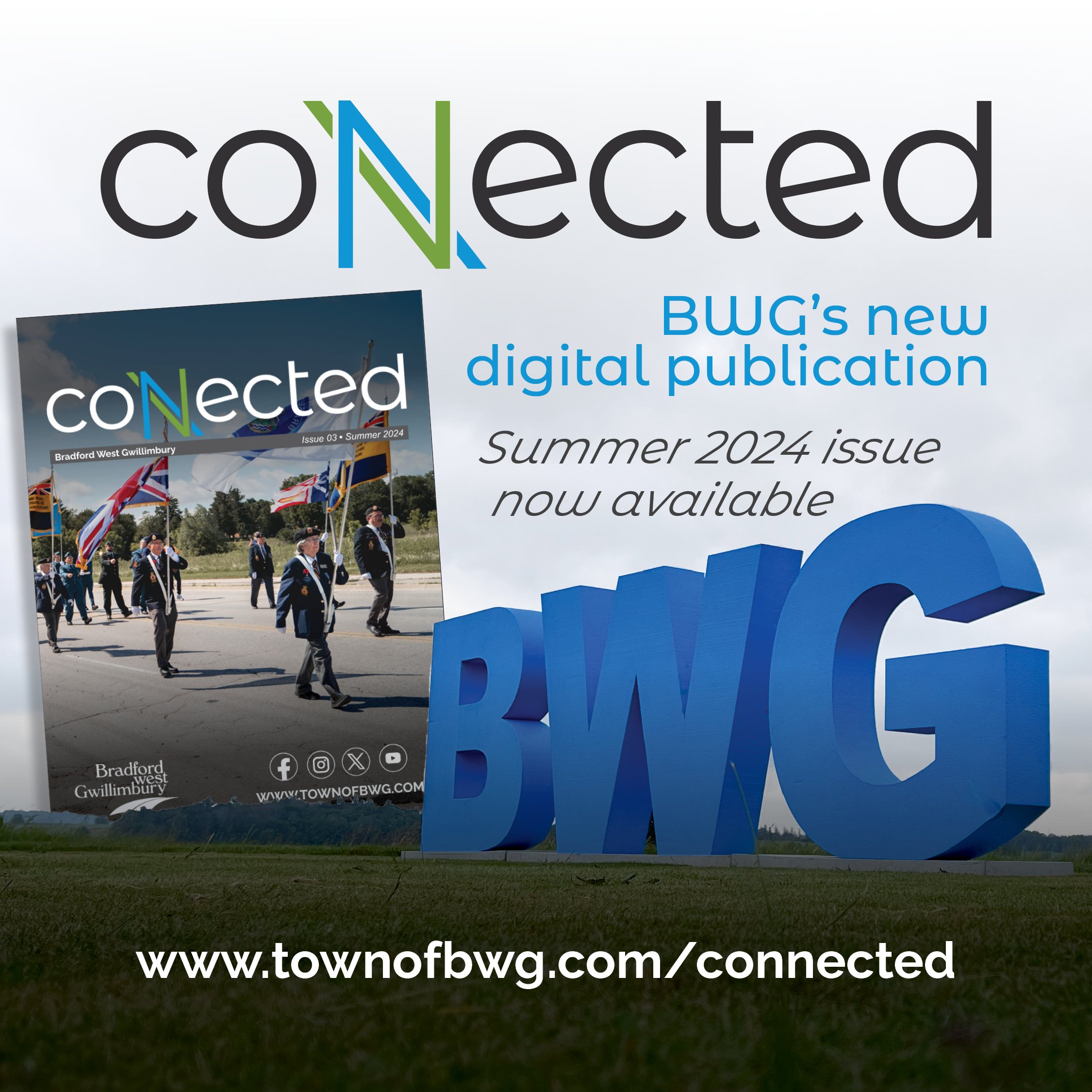 Image of BWG sign with Summer connected cover