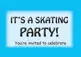 Snapshot of Skating Birthday Party invitation