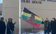 Photo from Black History Month flag raising