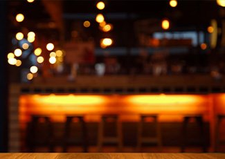 Blurred photo of bar