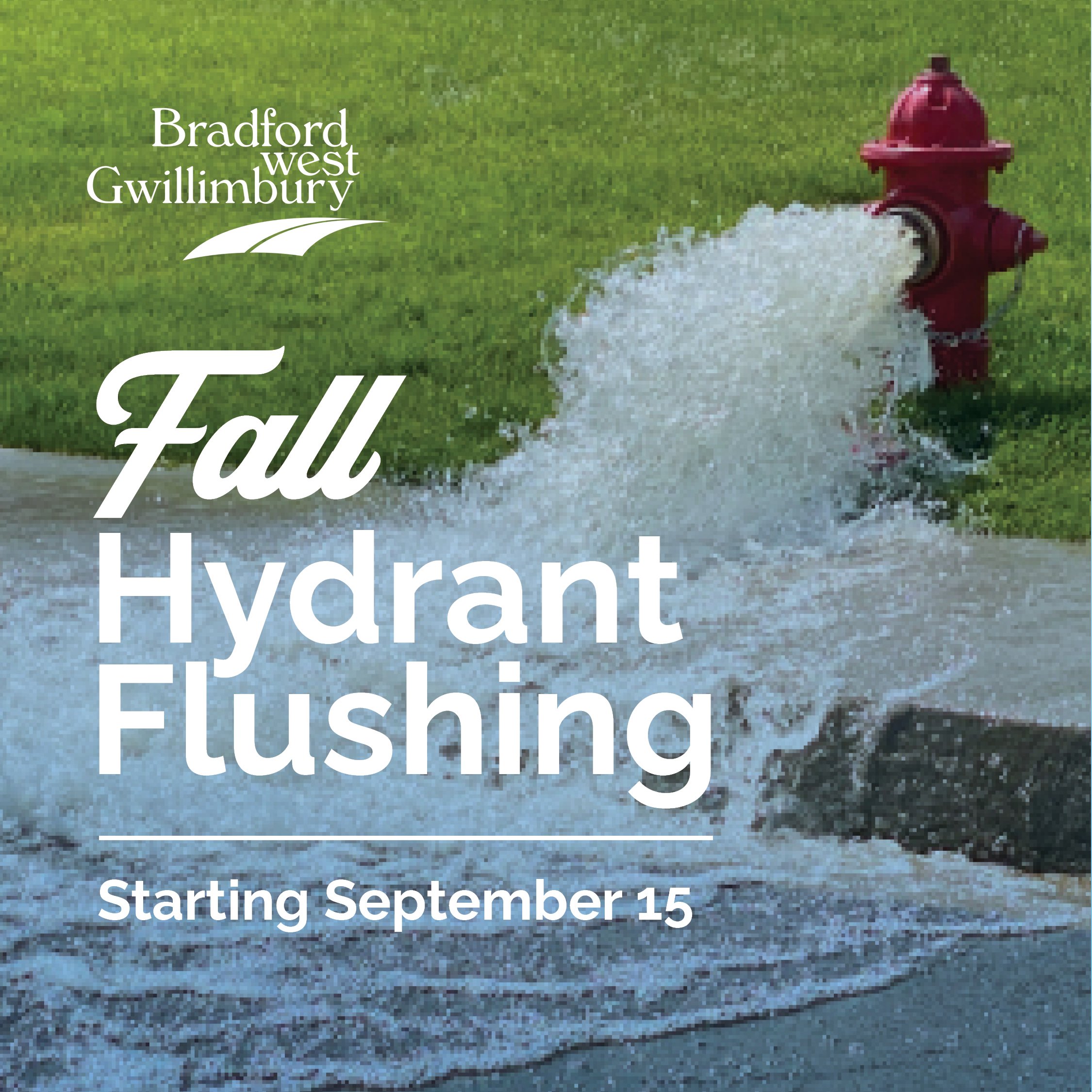 hydrant with water and grass