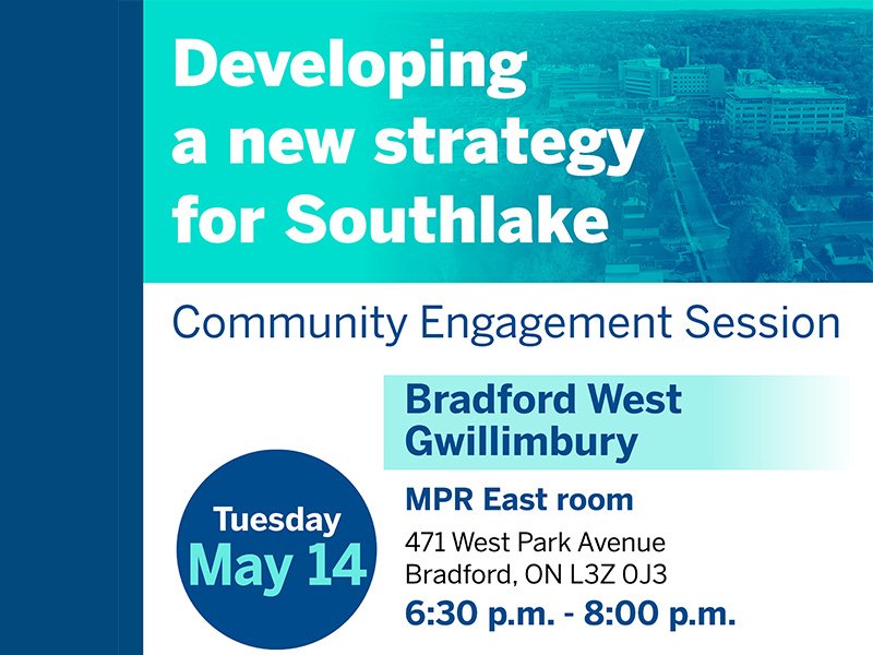 Graphic highlighting event details of Southlake Community Engagement Session on May 14