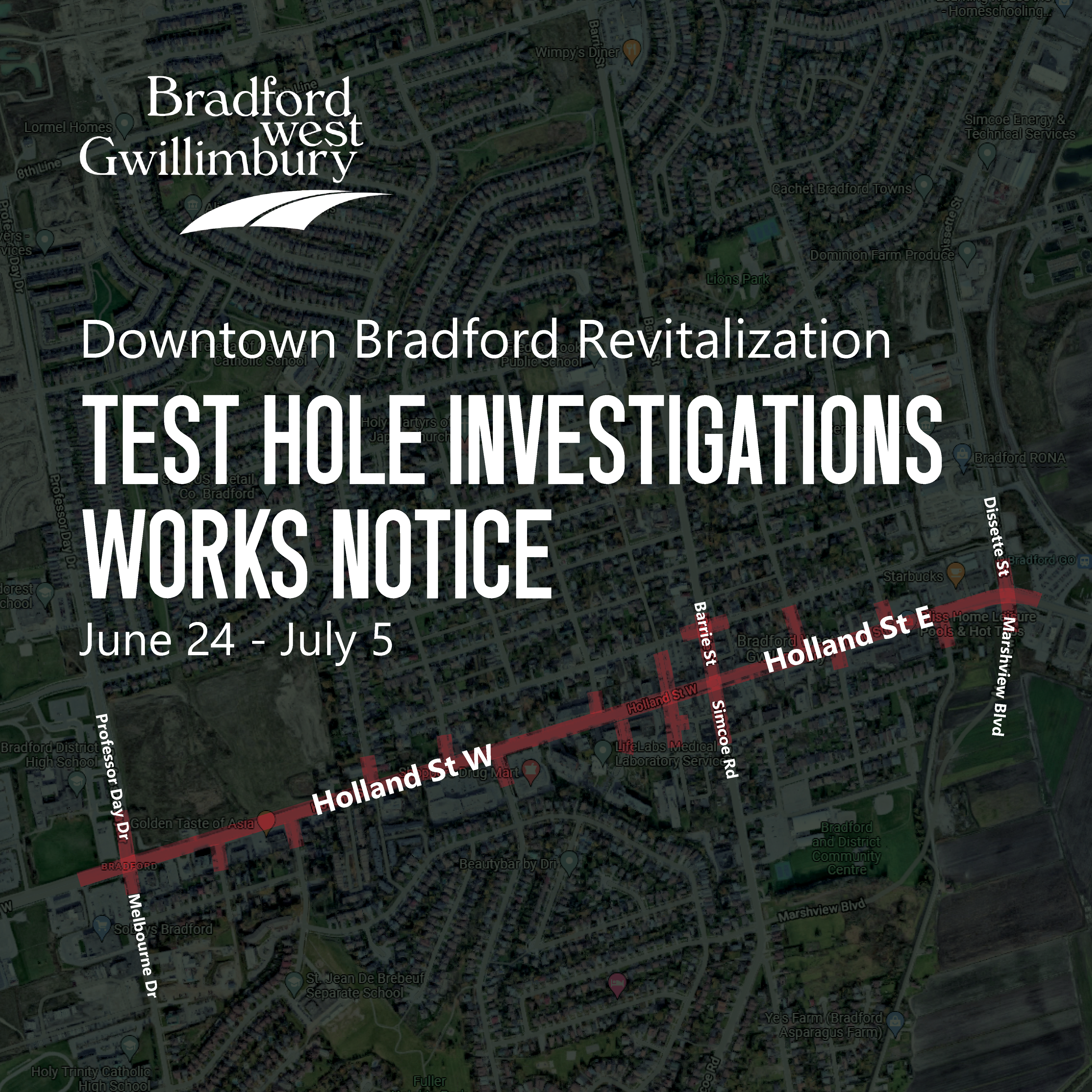 Graphic highlighting area for testing