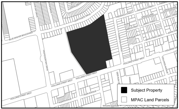 Overview Location map of Professor Day Drive, Holland Street West, and Northgate Drive Overview Location map of Professor Day Drive, Holland Street West, and Northgate Drive