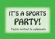 Snapshot of Sports Birthday Party invitation 