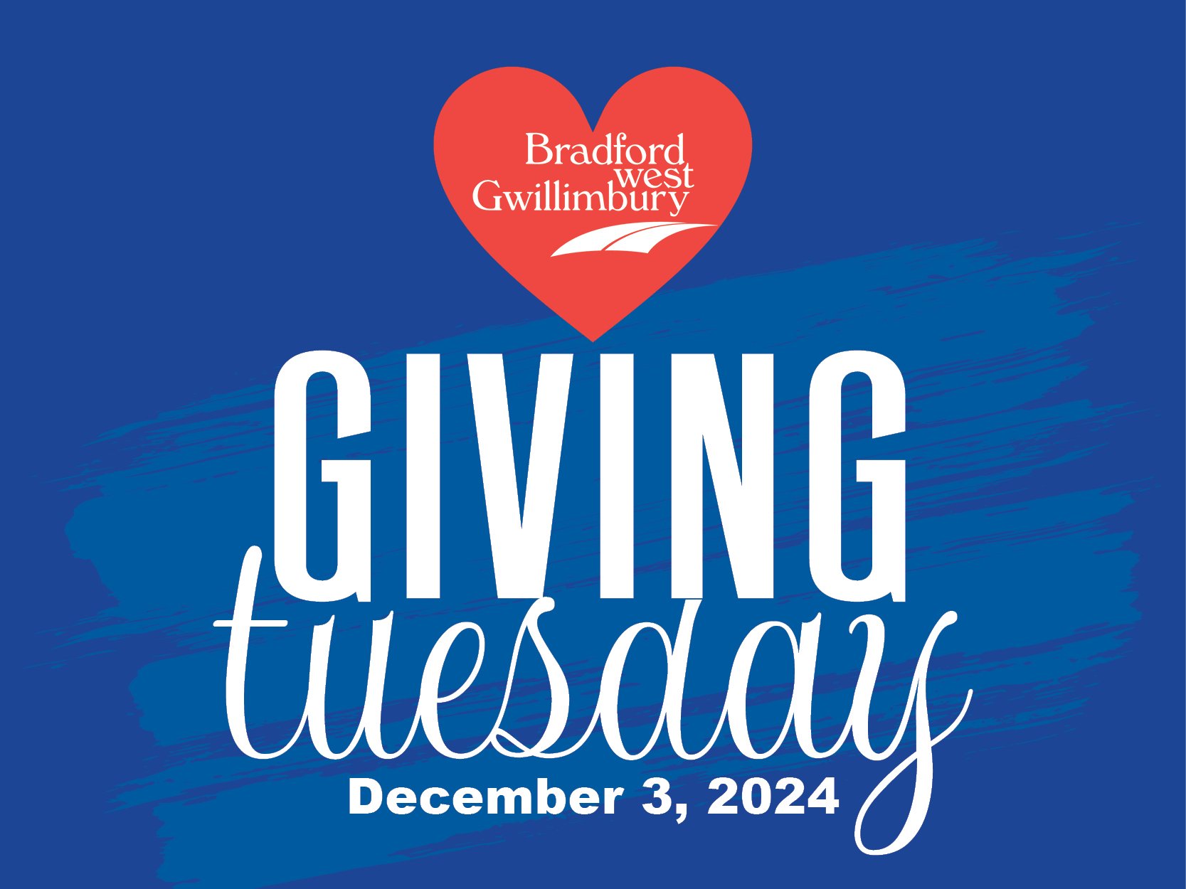 Graphic saying Giving Tuesday with red heart