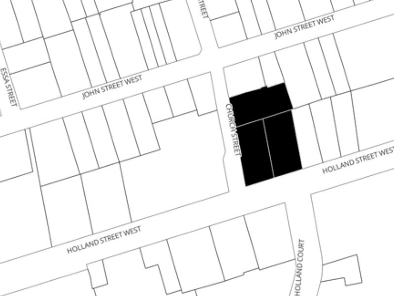 Map outline of propsed land
