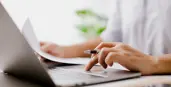 Photo of person completing a file search on their computer